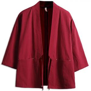 빅 사이즈 남성 기모노 카디건 일본 하오리 유카타 캐주얼 겉옷 남성 사무라이 의상 의류 여름 해변 기모노