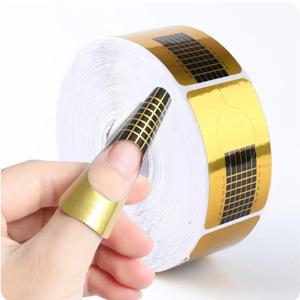 100pcs 네일 아트 양식 프랑스어 아크릴 UV 네일 젤 팁 확장 양식 가이드 스티커 네일 빌딩 젤 컬 양식 금형 매니큐어