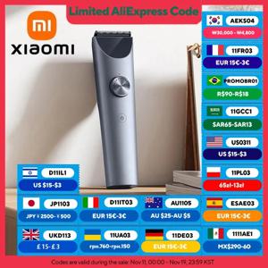 XIAOMI MIJIA 오리지널 헤어 클리퍼 2 커팅 머신 트리머 전문 티타늄 합금 블레이드 충전식 이발사 면도기 커터