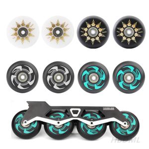 62mm 64mm 68mm 70mm 72mm 76mm 80mm 인라인 스케이트 휠 롤러 스케이트 락 팬시 휠 PU 타이어 83A/85A/90A 베어링 프리 스타일