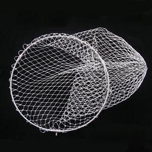 스테인리스 스틸 낚시 그물 헤드 헤비 듀티 코어 솔리드 접이식 어부 장비 야외 캠핑 여행 낚시 용품