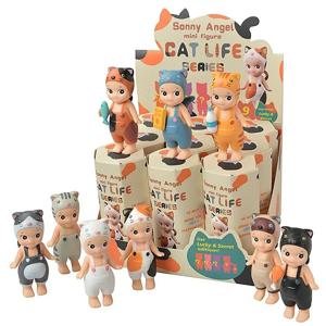 야옹야옹 데일리 엔젤 시리즈 고양이 랜덤박스 트렌디 플레이 인형 데스크탑 만화 크리에이티브 장식품 핸드메이드 미스터리 박스 소녀 선물