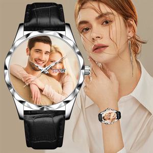 날짜와 요일을 겸용으로 표시할 수 있는 맞춤형 여성용 쿼츠 시계, 가죽 스트랩 포함, 아름다운 선물 상자 제공
