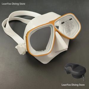 우수한 알루미늄 프리다이빙 고글 유사한 아폴로 합금 저용량 다이빙 안경 블랙 박스가 있는 편안한 스쿠버 마스크