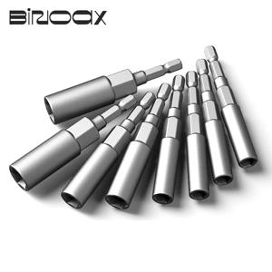 10/15Pcs 길이 심화 충격 소켓 어댑터 5.5-19mm 전원 너트 드라이버 소켓 세트 1/4 인치 스크루 드라이버 키 헤드 손 도구 세트