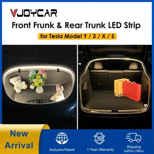 VJOYCAR 후면 트렁크 전면 프렁크 밝은 LED 스트립 조명, 방수 유연한 라이트 담배 라이터, 플러그 앤 플레이, 모델 Y 3, 신제품