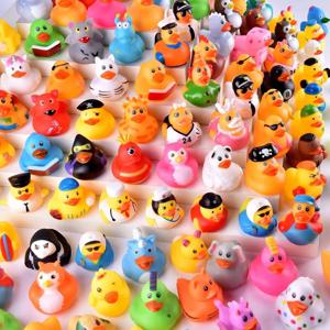 5-100PCS 고무 오리, RandomAssortment Jeep Ducks 대량, 장난감용 ini RubberDuckies, 풀 장난감 생일 선물파티 호의