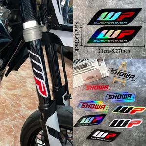 2PCS Showa Wp 오토바이 스티커 방수 오토바이 포크 서스펜션 스쿠터 비닐 데칼 for BMW Honda KTM Yamaha Kawasaki
