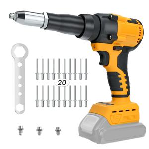 브러시리스 전기 리벳 건 2.4~4.8mm Dewalt 20V 배터리용 LED 조명이 있는 무선 자동 리벳팅 도구(배터리 없음)
