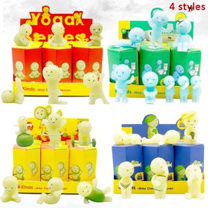 Smiski Hippers 블라인드 박스 요가 피트니스 시리즈 미니 피규어 귀여운 야광 장식 인형 침실 화장실 시리즈 모델 장난감 선물 b