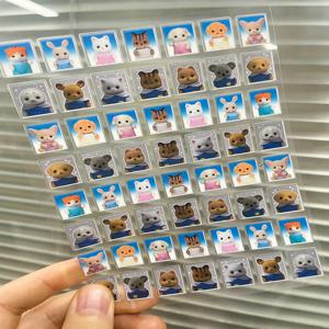 귀여운 센벨 가족 미니 러기지 태그 스티커 네일 아트 버튼 딸기 DIY 스크랩북 핸드북 방수 친구 선물
