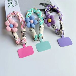 새롭게 업그레이드된 두껍고 튼튼한 땋은 짧은 로프 휴대폰 범용 끈 다용도 손잡이 분실 방지 로프