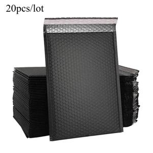 20개/묶음 검정 폼 봉투 자체 밀봉 메일러 패딩 배송 봉투 버블 메일링 백 배송 패키지 백