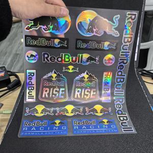 야마하 혼다 스즈키 가와사키 KTM 두카티 BMW용 레이저 레드불 스티커 로고 오토바이 데칼 반사 키트
