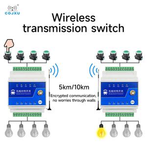1/2/4/8-Way 915/868MHz 무선 원격 동기 스위치 5/10km 거리 COJXU E860-DTU 시리즈 산업용 등급 낮은 대기 시간