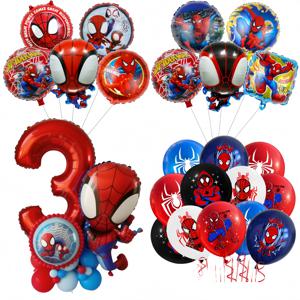 스파이더맨 생일 파티 장식 스파이더맨 풍선 세트 어린이 남자아이 파티 선물 스파이더히어로 3D 풍선 베이비 샤워 용품
