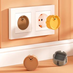 5Pcs 아기 안전 보호 소켓 보호 커버 귀여운 만화 어린이 전기 충격 예방 먼지 보호 커버