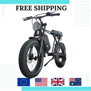 전기 자전거 48V 20AH 1000W 전기 바이크 20인치 팻 타이어 최고 속도 55km/h 오프로드 모터사이클 풀 서스펜션 E-바이크