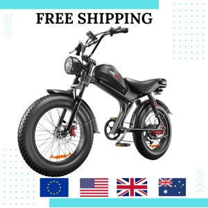 EU 창고 C93 전기 자전거 2000w 20인치 팻 타이어 전기 자전거 60km/h 48V 20Ah 강력한 자전거 강철 프레임 성인용 팻바이크