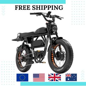 EU 전기 자전거 팻 하이브리드 2000W 모터 2배터리 45ah 20인치 전기 자전거 풀 서스펜션 MTB