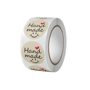 25MM 원형 감사합니다 롤 브라운 크래프트 종이 접착 씰 스티커 포장 수공예 베이킹 라벨