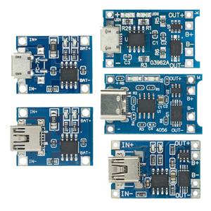 리튬 배터리 충전기 모듈 충전 보드, 보호 이중 기능, 마이크로 USB, 5V 1A 18650 TP4056, 1A 리튬 이온, 5 개