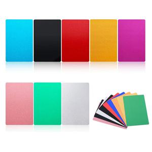 금속 명함 인쇄 가능한 빈 명함, 맞춤형 DIY 인쇄용 알루미늄 명함, 86x54x0.21mm, 100/150/200 팩