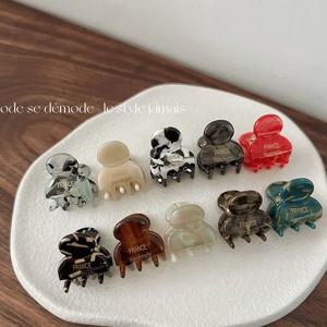 2 개/짝 미니 2cm 아세테이트 작은 머리 발톱 사이드 핀 여자를위한 아세테이트 머리 게 귀여운 머리핀 클립 여자 헤어 액세서리