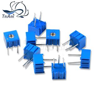 10PCS 3362P 트리머 전위차계 100R 200R 500R 1K 2K 5K 10K 20K 50K 100K 500K 1M 옴 가변 저항 3362P 103