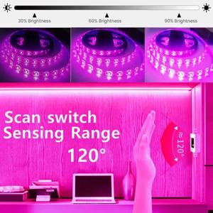 USB 터치 스위치 디밍 가능 5V LED 방수 식물 생장등 전체 스펙트럼 식물 재배등 스트립 식물 램프 채소 묘목 재배