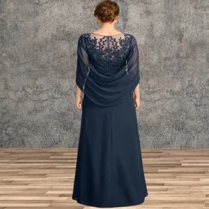 원피스 롱 쉬폰 레이스 아플리케 웨딩 손님용 드레스, 웨딩 파티용 신부 드레스