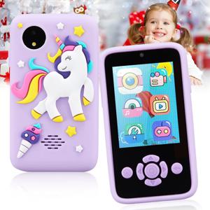 2025년 어린이 MP3 폰 카메라 장난감 퍼즐 게임 음악 플레이어 유아 학습 완구 (3-12세 남아 여아용) 최고의 생일 선물