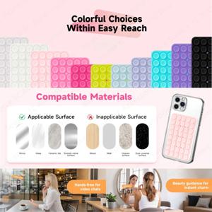 2025 양면 실리콘 흡착 패드 휴대폰 고정용 흡착컵 접착식 실리콘 고무 흡착 패드