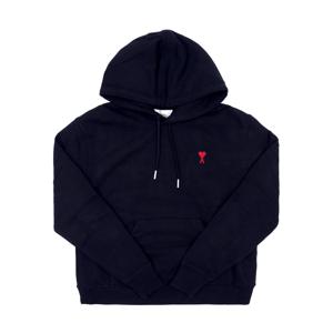 AMI BFUSW235 730 430  드 꾀흐 스몰 하트 로고 공용 후드티