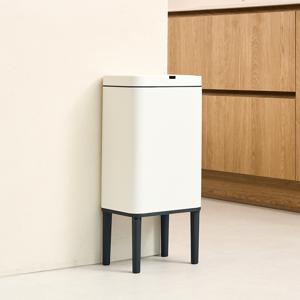 높아서 더 편한 센서 사각 휴지통 20L 스노우