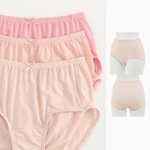 여성맥시팬티 무지 베이직 라이오셀 삼각팬티 3매 세트