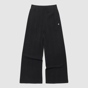 르꼬끄 여성 와이드핏 케이블 자가드 팬츠 QQ322OFP91_BLK