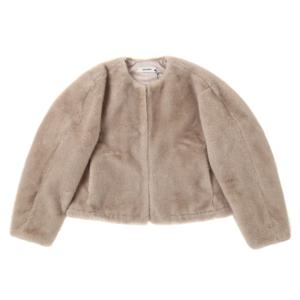 [쉬즈미스] 라운드넥 페이크 퍼자켓 SWFJKP42030