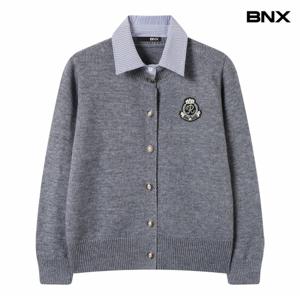 정상가:59,000원 ㅣ 스트라이프 카라 배색 자수 가디건 (BX4CD001L0)