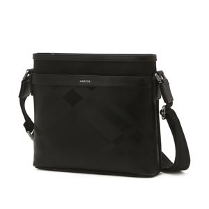 [백화점BEST] HJBA6E172BK_남성용 블랙 가죽 체크 실버로고 크로스백