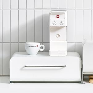 리본제이 무디타 비화이트 철제 와이드 수납장 낮은형 (40cm) / 슬라이드 서랍장 양념통 정리 선반 캡슐보관함