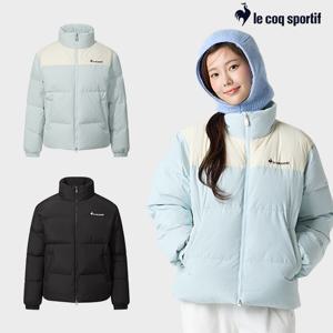 (온라인전용) 유니 컬러블럭 루즈 다운 자켓 QQ423JDJO1