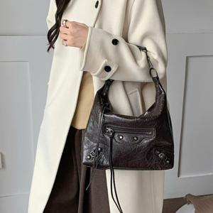 [브리치]  / 모터 호보 크랙 소가죽 크로스백 스몰 (2가지 사이즈)