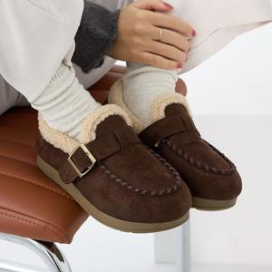 [브리치]  /  퍼안감 드란 경량 스웨이드 털 모카신 2.5cm