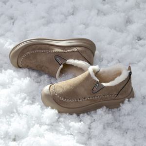 [브리치]  /  퍼안감 지나 스웨이드 털 모카신 4cm