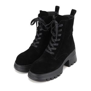 소가죽6.5센티 경량 몰드 여성 앵클부츠_BBI875BK