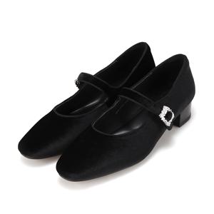 벨벳 메리제인 여성 구두_BBI573BK