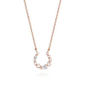 [스톤헨지] 실버 큐빅 말발굽 목걸이 SC24D41P