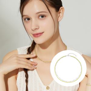 [스톤헨지] 실버 비드 체인 목걸이 SC25B01J