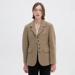 [정가359,000]울 블렌드 싱글 테일러드 체크 자켓 OW5XJ9520